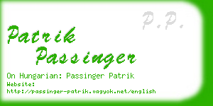 patrik passinger business card